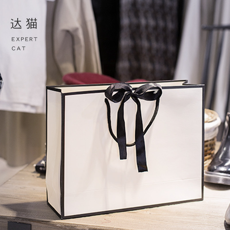 达猫包装纸袋高档定制logo服装店袋子购物定做礼品简约丝带手提袋|msdalam kategori peralatan pejabat/Supplies/Perkhidmatan yang berkaitan, Packaging Equipment/Tanda-tanda dan bekalan, hadiah beg/beg plastik - dari Buy2taobao.com untuk memberikan perkhidmatan ejen Taobao profesional membeli