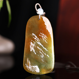 羊子珠宝【行道】老坑高冰红翡浓艳冰透醇美大师工翡翠F