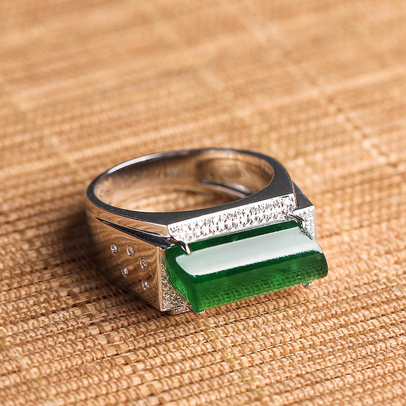 羊子珠宝 跃马飞扬 老坑木那高冰翡翠马鞍戒戒指 与众不同的雪花