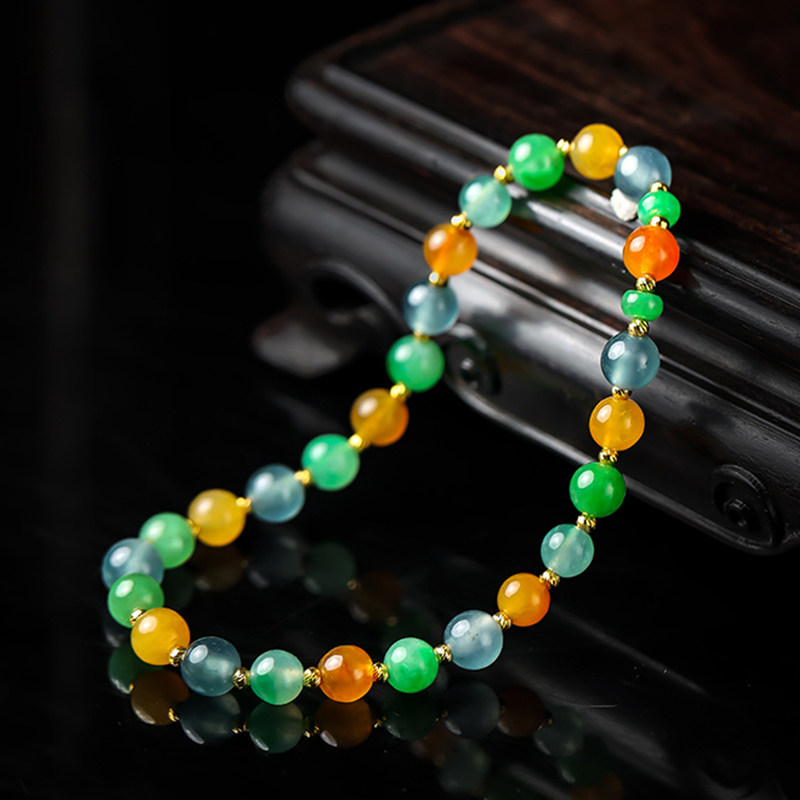 羊子珠宝 春芳接楚波 老坑冰种水润多彩翡翠手串10.24,珠宝/钻石/翡翠,手链/手串,淘宝优惠券,粉丝福利购,淘宝优惠卷