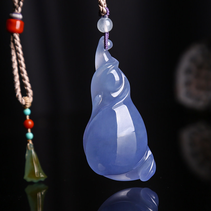 羊子珠宝 收藏级《随心》老坑冰种帝王紫饱满厚实翡翠挂件h