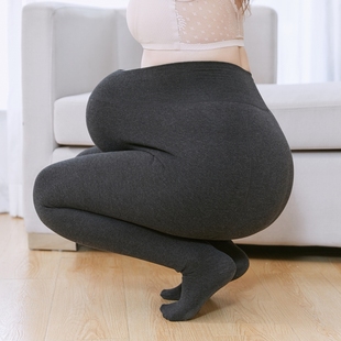 200斤不掉裆灰色加厚保暖棉裤 女外穿秋冬加绒秋裤 打底裤 胖mm大码