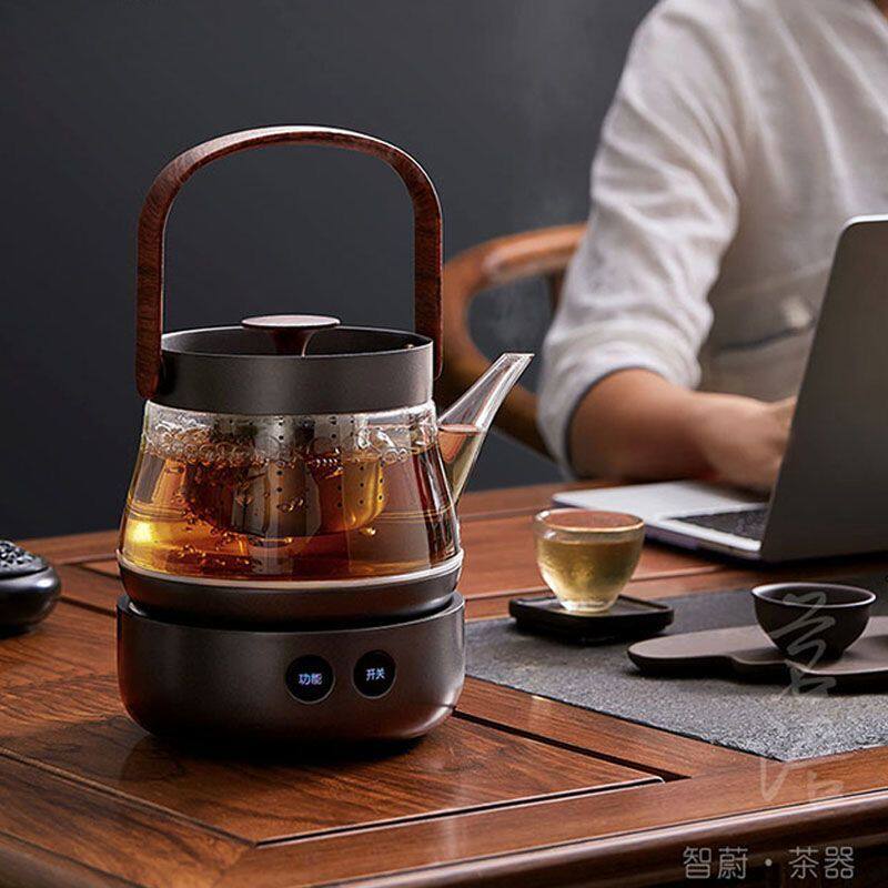 智蔚烧水壶玻璃煮茶器提梁茶具电热茶炉煮茶壶家用电热炉变频恒温