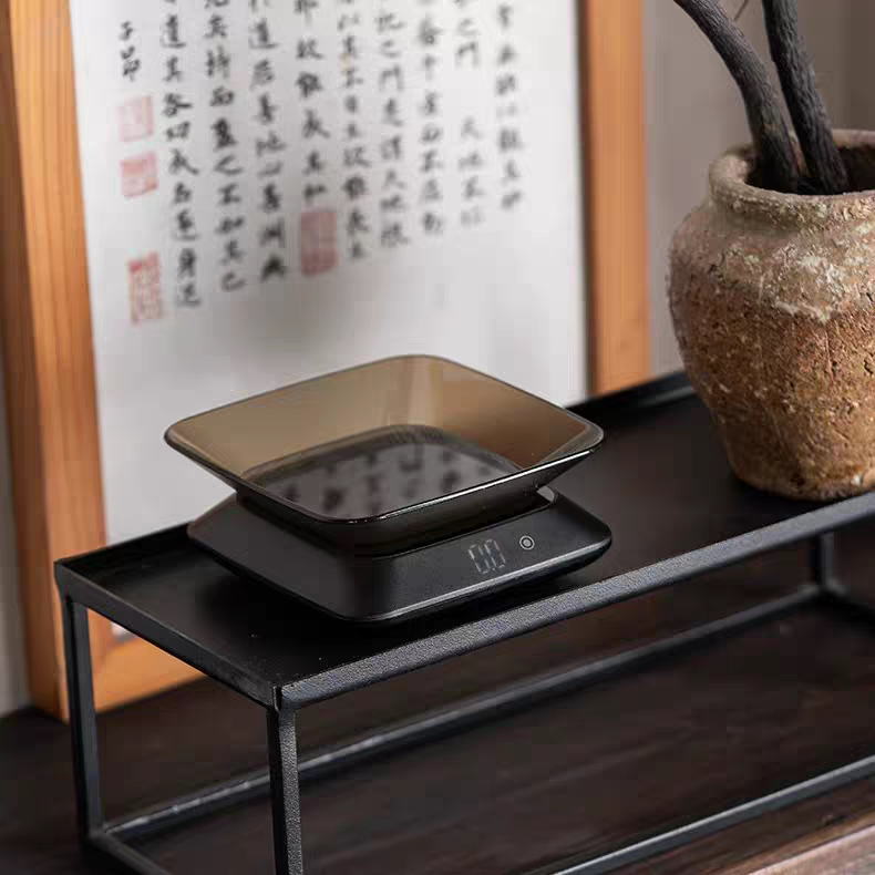 万盏茶堂胡桃木电子茶秤高精度茶叶秤家用简约茶叶咖啡豆专用配件