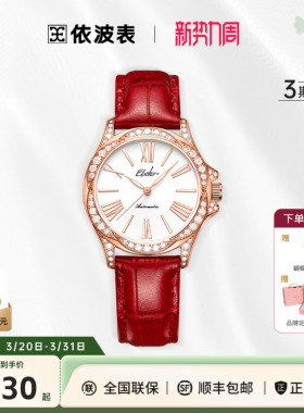 依波表手表女高级感女生自动机械表气质时尚气质钢带女表腕表5174