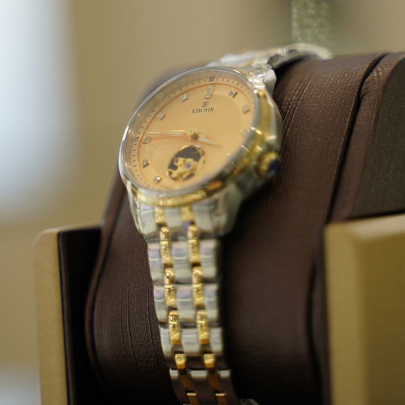 依波表商务镂空机械男表