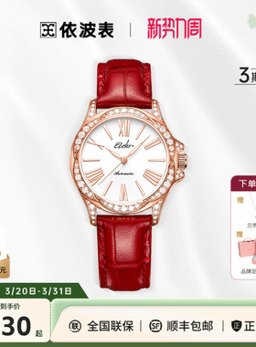 依波表手表女高级感女生自动机械表气质时尚气质钢带女表腕表5174