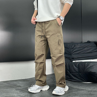 伞兵裤工装风户外休闲冲锋裤男潮直筒裤高街机能风痞帅男士长裤潮