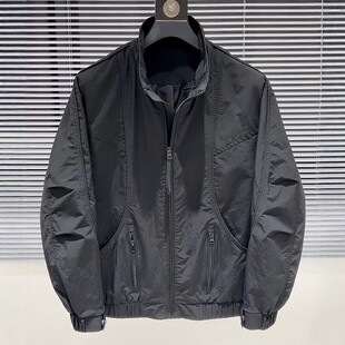 外套潮流拉链装 春秋休闲立领男士 饰 夹克男高级感痞帅2026新款 春季