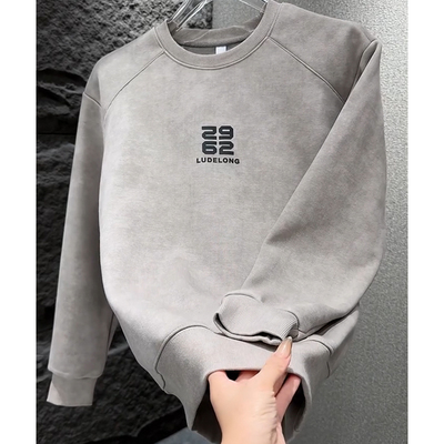 扎染潮牌男卫衣圆领长袖