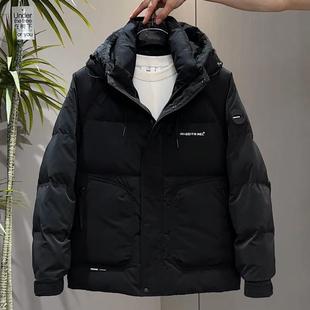 男装冬季羽绒服连帽加厚保暖防寒外套帅气百搭休闲青年衣服男潮牌