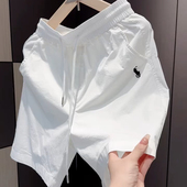 潮流大裤 欧货休闲短裤 衩 战马刺绣直筒五分裤 子时尚 男2025夏季 爆款