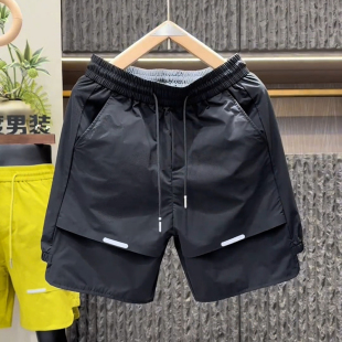 男款 2026新款 五分直筒裤 速干沙滩裤 子男士 短裤 裤 夏季 潮流巨凉快