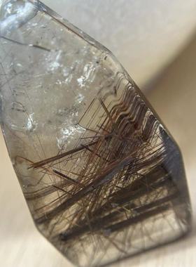 天然黑发晶吊坠原石项链