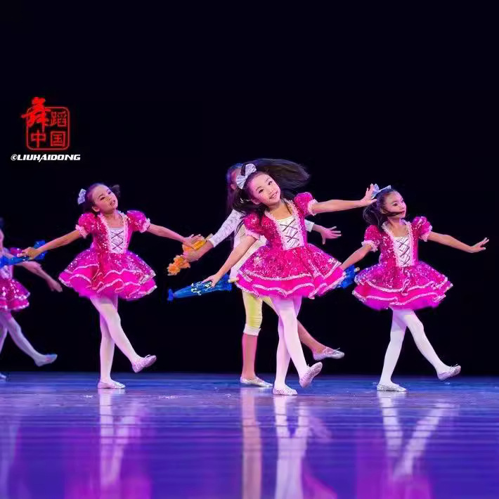 新款五彩童话梦舞蹈服装芭比娃娃表演服公主的梦想儿童演出服六一