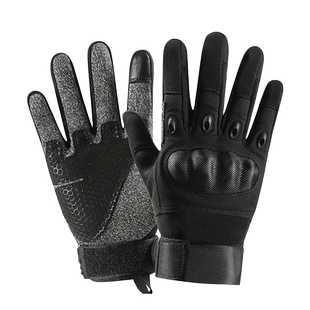 战术手套凯夫拉防护防割防刺真皮碳纤维触屏训练野营户外手套男