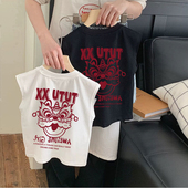 男女童2025夏季 套头上衣 卡通坎肩无袖 新款 国潮舞狮背心中小童韩版