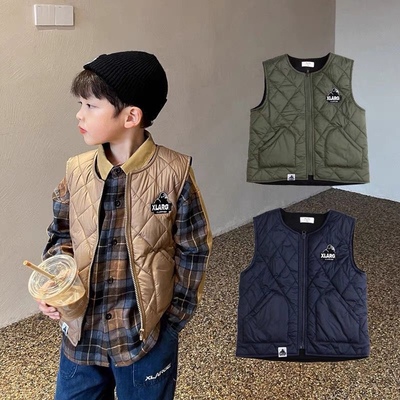 中小童马甲日系秋冬猿猴夹棉外套