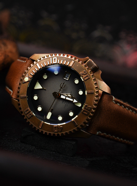 韦恩船员【青铜款】青铜自动机械表男款夜光300米防水表