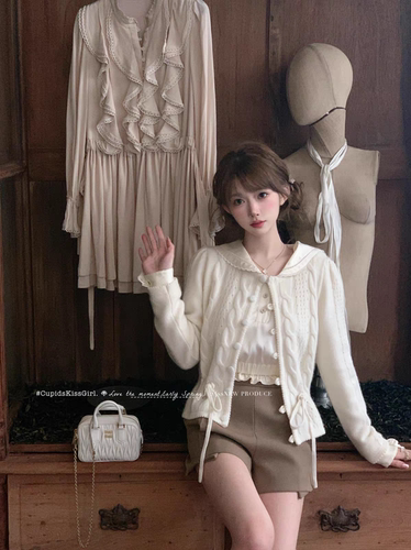 彗星Comet 海军领doll感光泽精致衬衫缎面衬衣垂坠丝滑