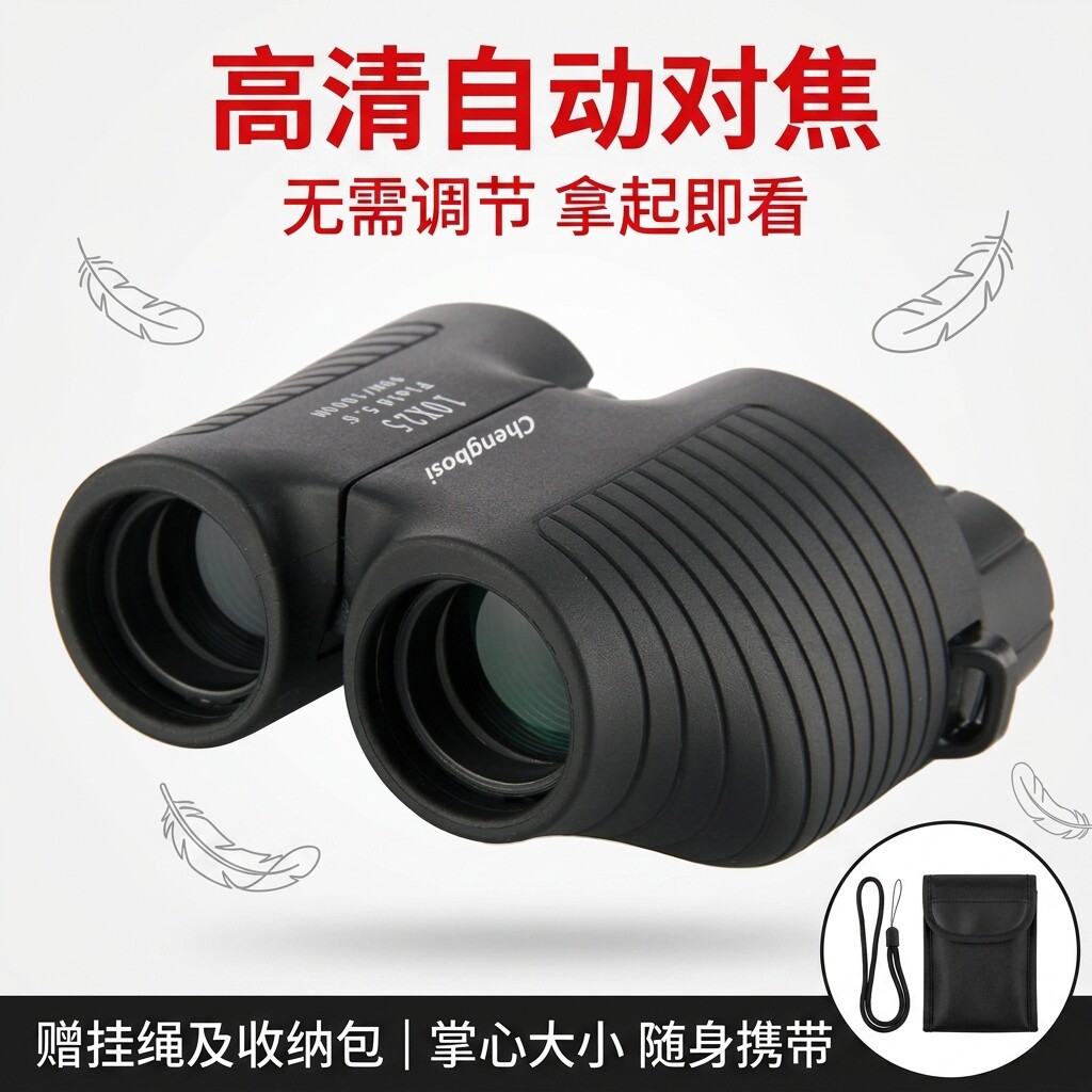 全自动对焦定焦免调焦双筒望远镜高倍高清微光夜视袖珍便携户外