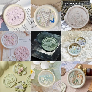 火漆印章章头雨季早安晚安狗云端多层精雕十二生肖异形浮雕铜头