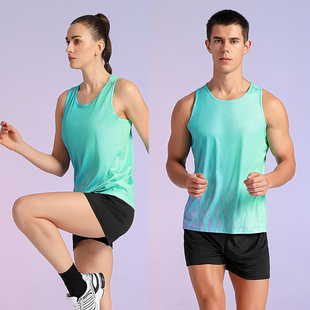 夏款田径服套装体育生训练服体考背心比赛服运动服马拉松跑步速干