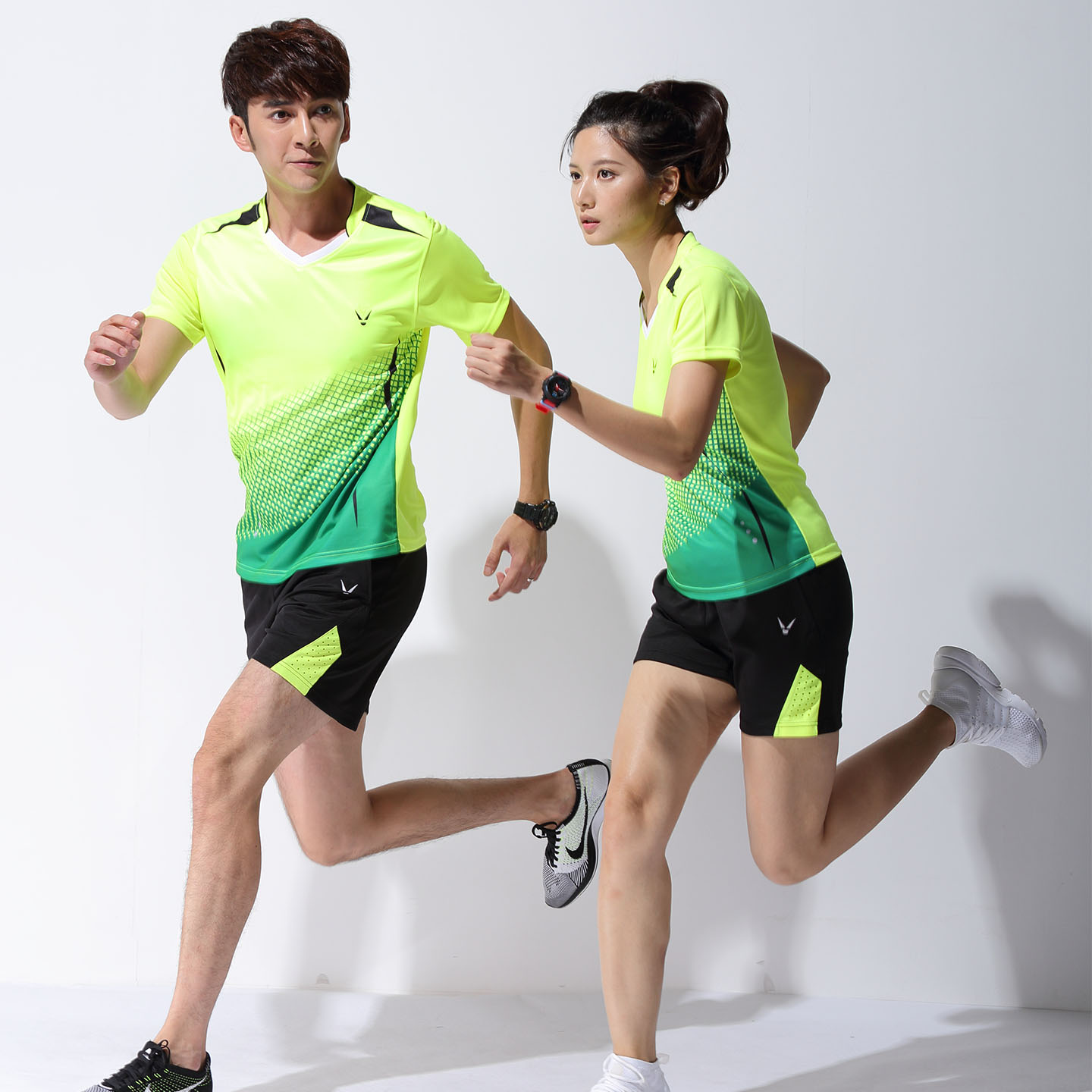 跑步服运动套装男女健身速干T恤