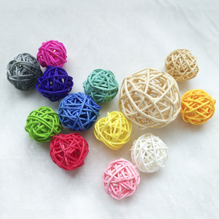 12色藤球 鹦鹉啃咬玩具 宠物鸟 虎皮脚下 脚抓 下脚玩具 益智玩具