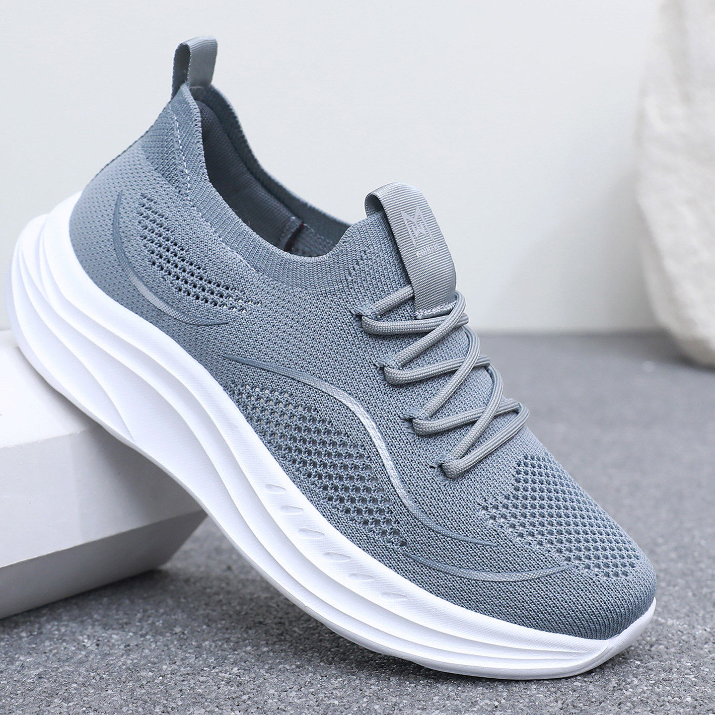 夏季老北京布鞋男网鞋一脚蹬网面透气男鞋轻便防滑软底运动休闲鞋