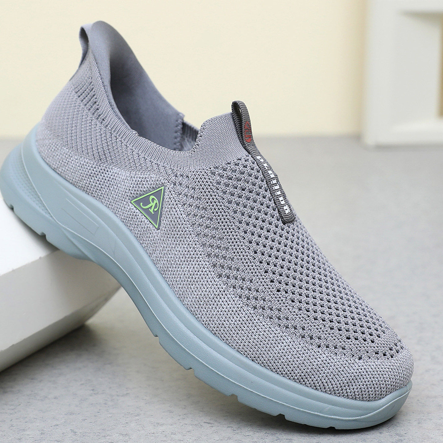 夏季男鞋子老北京布鞋男网鞋透气网面休闲鞋一脚蹬中年爸爸运动鞋