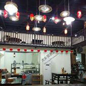 乡村农家乐复古镂空斗笠灯罩镂空斗笠创意竹编吊灯火锅店餐厅灯罩