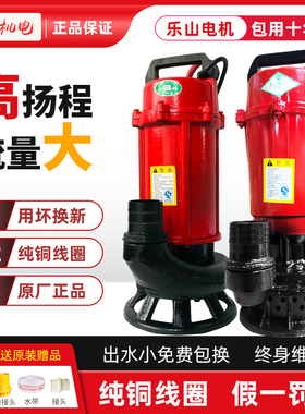 潜水泵220v家用单相大流量高扬程耐腐蚀抽粪泥浆污水泵乐山人民