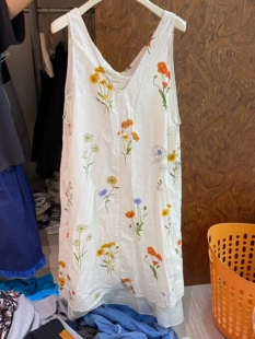 26-1150韩国碎花连衣裙法式温柔风气质减龄背心裙两件套