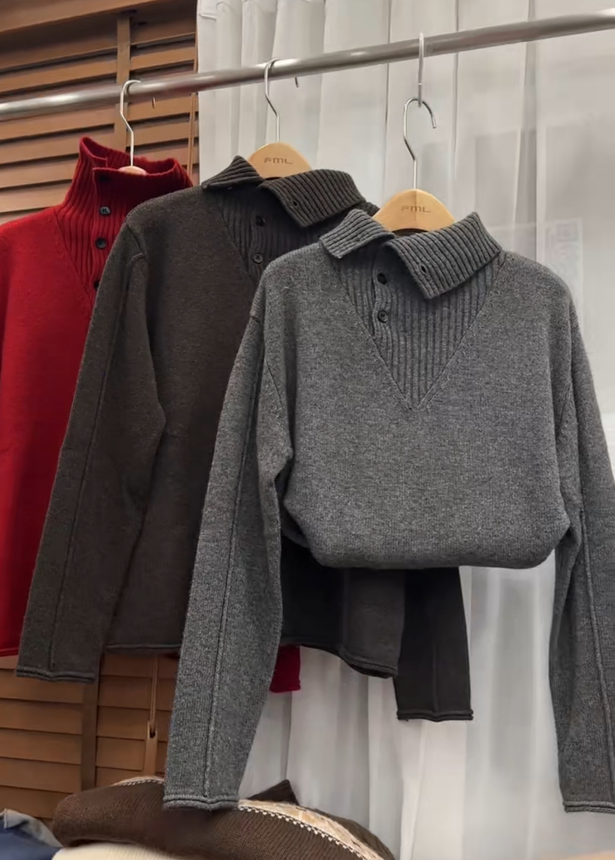 新品韩系高领翻领软糯毛绒宽松显瘦羊毛女针织套衫