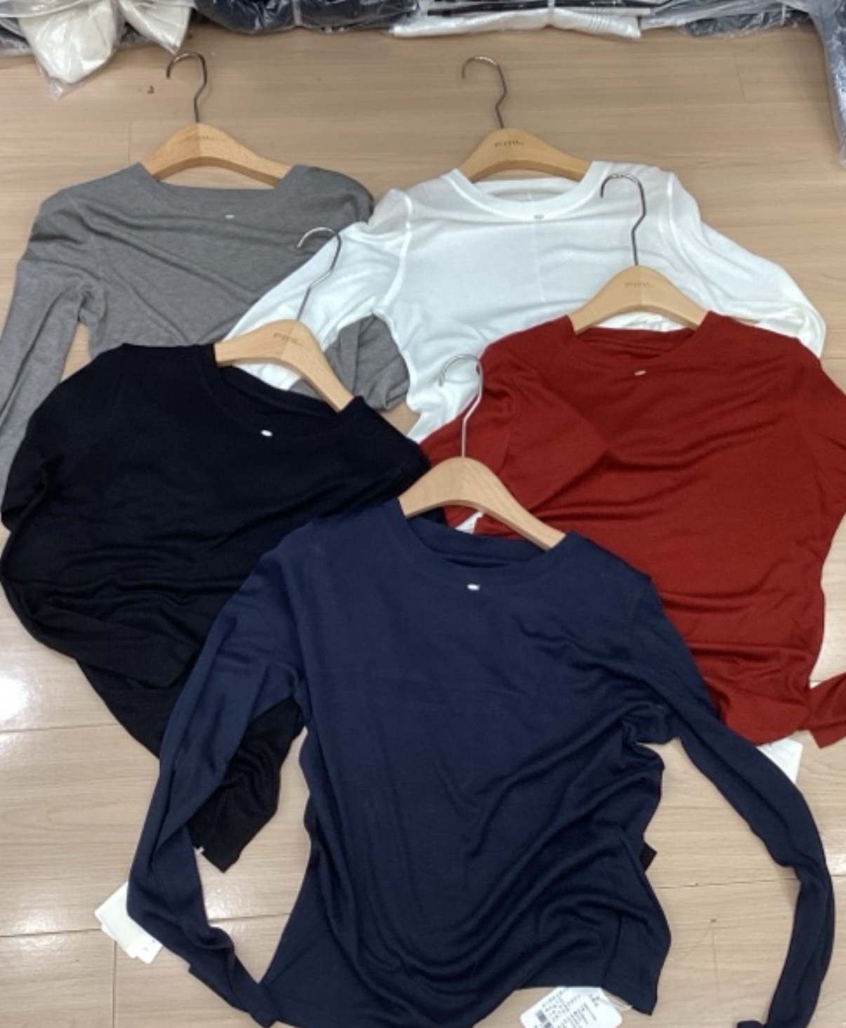 韩系亲肤软糯长袖天丝面膜T恤