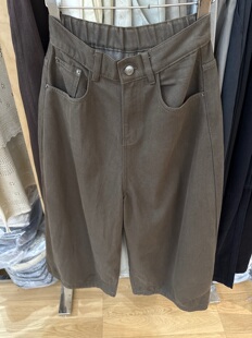 松弛感满满宽松休闲裤 后松紧百搭休闲七分裤 新品 93107韩系春装