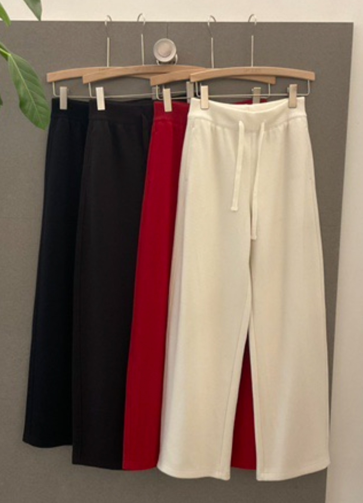 Q552K7805韩系秋季新品松紧腰抽绳直筒休闲裤女宽松显瘦百搭长裤