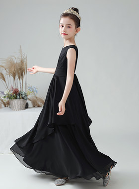 女童礼服大提琴演出服晚礼服女学生钢琴音乐会中大童朗诵比赛服装