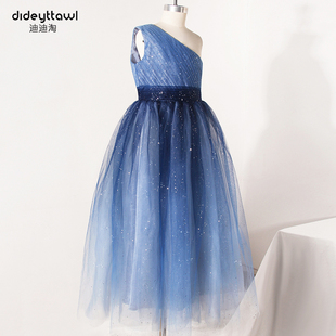 迪迪淘儿童晚礼服公主裙女童钢琴演奏服少儿主持人模特走秀演出服