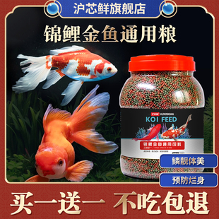 锦鲤金鱼专用鱼饲料鱼食家用小颗粒上浮小金鱼观赏鱼鱼粮