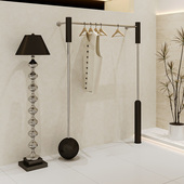 货架服装 店专用简约上墙不锈钢挂衣架高端衣服陈列架女装 店展示架