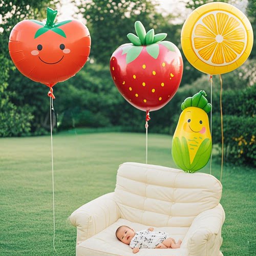 婴儿卡通铝膜氦气球生日派对