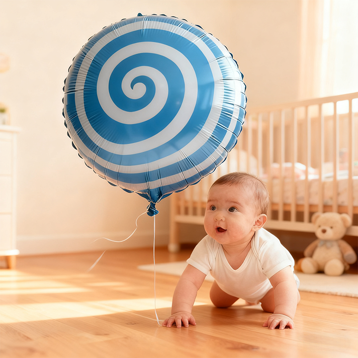 飘空气球婴儿18寸棒棒糖铝膜气球儿童生日周岁派对布置装饰气球