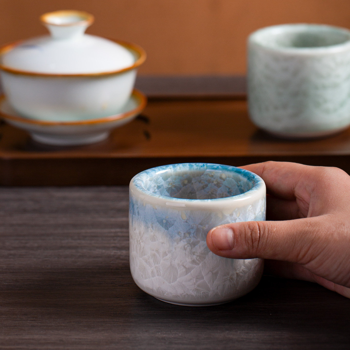 陶瓷茶杯对杯礼盒套装送领导长辈