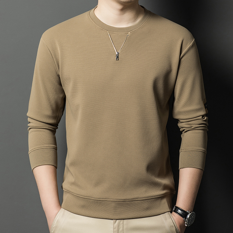 长袖休闲中年冰丝打底衫柔软