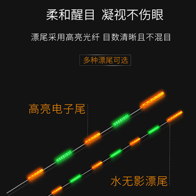 齐手夜光漂超亮无影电子漂高灵敏鲫鱼漂全套正品特价夜钓浮漂