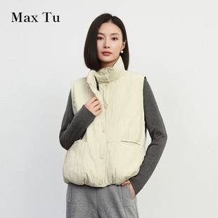 立领无袖 2025冬新款 背心外穿时髦百搭轻薄羽绒马甲 Tu女装 Max