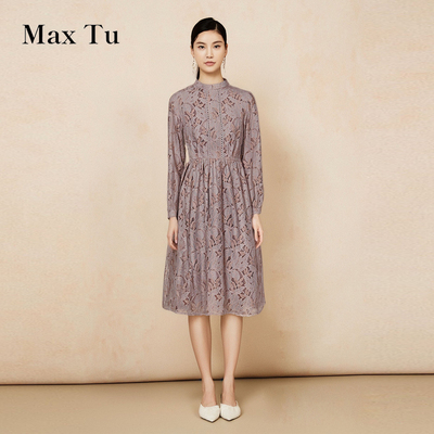 MaxTu春秋大码收腰显瘦连衣裙