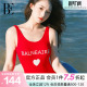 BE范德安联名小红心系列爆款 连体泳衣女纯欲性感美背显瘦游泳竞速